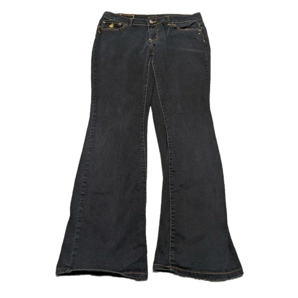 RocaWear Denim Jeans  Women's‎ Size 11 Boot Cut Dark - Embroidered Pockets 33X32